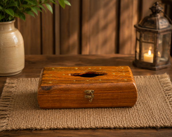 Decorative Wooden Tissue Box